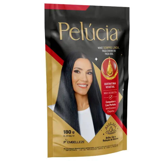 Henê Pelúcia Gel Queratina Pouch 180g