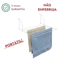 Varal Portátil De Janela Portas Apartamento Retrátil Prático