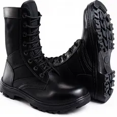 Coturno Bota Militar Masculino Tático De Couro Impermeável Reforçado Costurado Super Leve Macio e Solado Antiderrpante