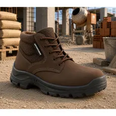 Bota Coturno Masculina de Segurança Adventure Trilha Trabalho Confortável Super Leve de Cano Médio Macia + Carteira