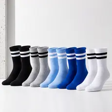 Meia Masculina Cano Alto em Algodão Kit com até 12 Pares de Meias Macias e Confortáveis - Promoção !