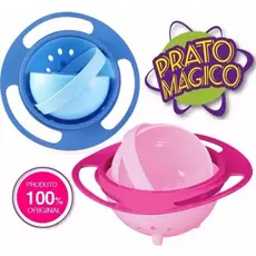 Prato Mágico Infantil Giro 360º - chega de comida pelo chão
