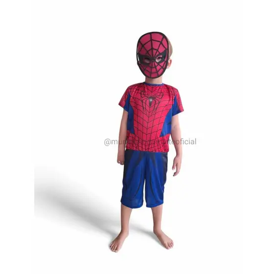 Fantasia infantil curta 2 até 10 anos - Homem Aranha