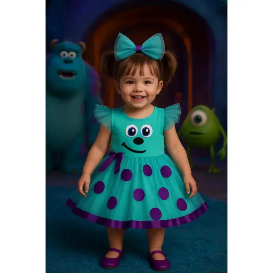 Vestido fantasia Sullivan Monstros SA