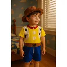 Fantasia/Macaquinho Wood ToyStory com Chapéu - G ao 6