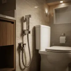 Ducha Higiênica Quadrada Mangueira Flexível 1,20 Mt Com Gatilho Metal Cromado V125 Vimer