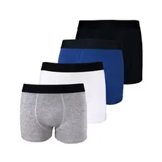 Kit com 4 Cuecas Boxer Box New Basic Masculina Confortável Cotton Algodão Promoção
