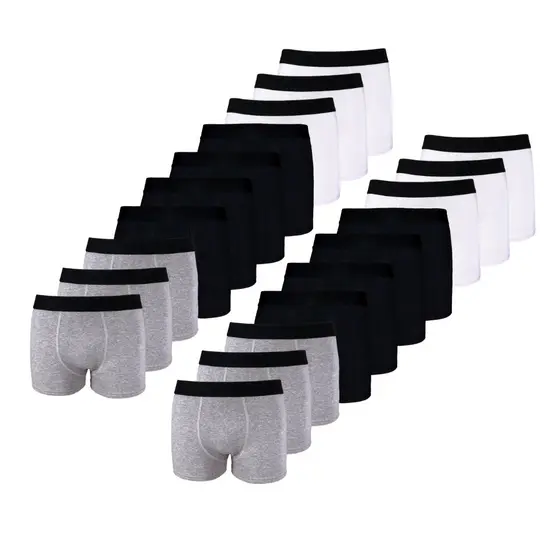 Kit com 20 Cuecas Boxer Box New Basic Masculina Confortável Cotton Algodão Promoção