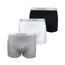 Kit 3 Cuecas Boxer Infantil Box Algodão Cotton New Basic Conforto Promoção