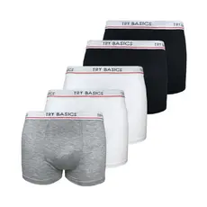 Kit 5 Cuecas Boxer Infantil Box Algodão Cotton New Basic Conforto Promoção