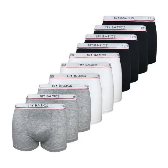 Pacote 10 Cuecas Boxer Infantil Box Algodão Cotton New Basic Conforto Promoção