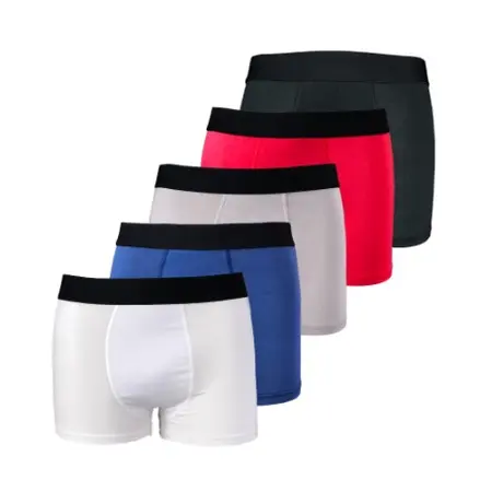 Kit 5 Cuecas Boxer Box New Basics Microfibra Lisa Básica Casual
