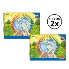 Kit Com 02 Caderno De Desenho Basic Art 48 Folhas  - Jandaia