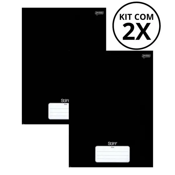 Kit Com 2 Caderno Brochura 96 Fls Pautado Capa Dura - Stiff