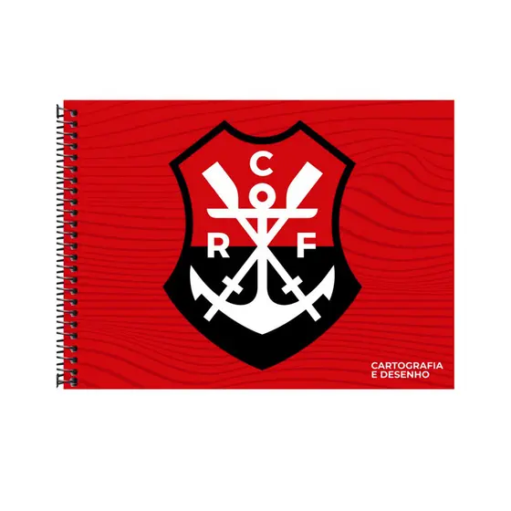 Caderno De Desenho Universitário Flamengo 80 Folhas- Capa:Remo Vermelho