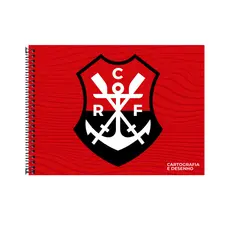 Caderno De Desenho Universitário Flamengo 80 Folhas- Capa:Remo Vermelho