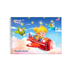 Caderno De Desenho Universitário Turma Da Bela 80 Folhas - Jandaia CAPA:Avião