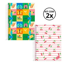 Kit 02 Cadernos Universitário 10 Matérias 160 Folhas Stella - Jandaia