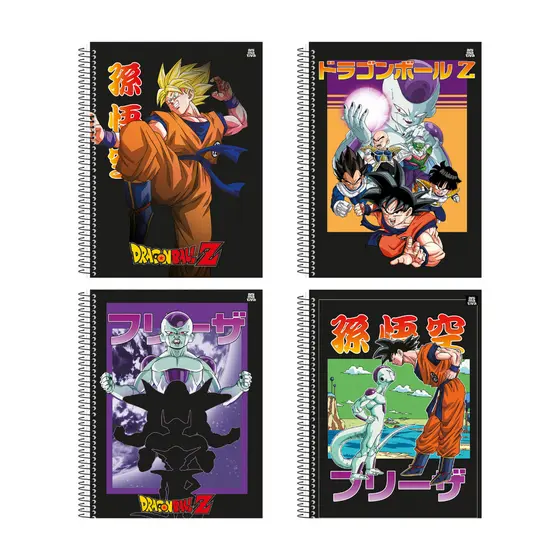 Caderno 1 Matérias Universitário Dragon Ball 80 Folhas - Animativa
