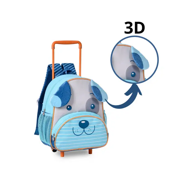 Kit  Mochila de Rodinha e Lancheira Infantil Pets - Clio Style