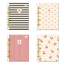 Caderno Argolado Colegial Capa Dura 80fls Cherry Lovers - CADERSIL
