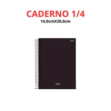 Caderno Capa Dura de Arame PEQUENO 1/4 200 Folhas Stiff - Jandaia