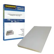 Plastico Para Plastificação A4 125 Micras (0,05mm) - MASTERPRINT
