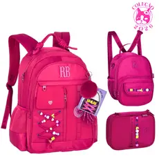 Kit Mochila de Costas com par de cadarços,Lancheira e Estojo Rebecca Bonbon Beaded Fun