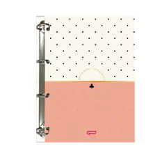 Caderno Argolado Colegial 80 Folhas 90g/m²-JANDAIA Capa:Dots & Spots
