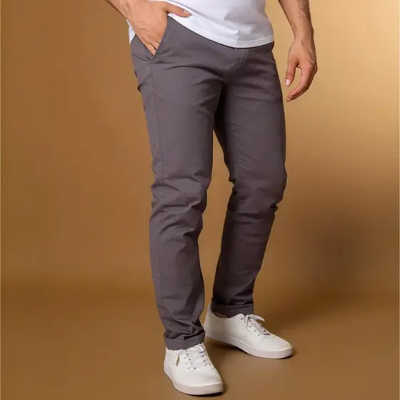 Calça Sarja Masculina Plus Size Com 4 Bolso Com Lycra