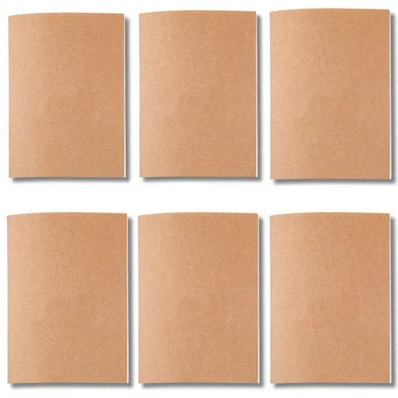 Kit Cadernetas Kraft Sem Pauta Capa Flexível 40 Páginas Pólen A5