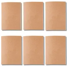 Kit Cadernetas Kraft Sem Pauta Capa Flexível 40 Páginas Pólen A5