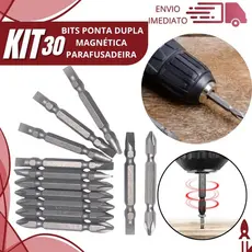 Kit 30/20/10 Bist Ponteira Dupla Fenda e Philips Magnética Aço Cromo Vanádio Resistente para Parafusadeira