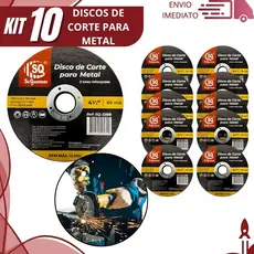 Disco Corte Fino 115mm Kit 10/6/4/3/2 para Metal Melhor Custo Benefício Corte Rápido Preciso