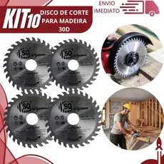 Jogo 10,5 ou 3 Disco de Serra Corte Widea 110x22,23MM 24 Dentes Profissional de Madeira para Cerra Circular