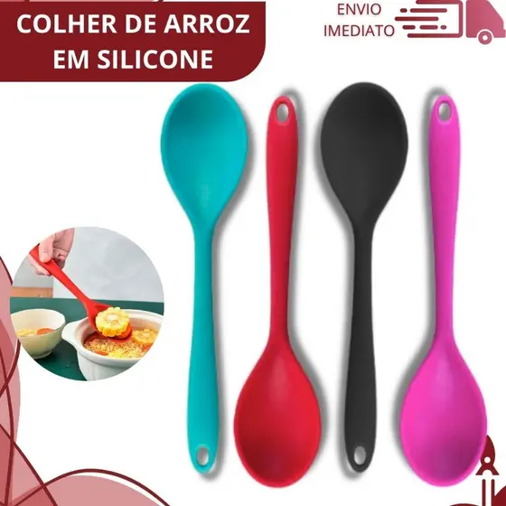 3/2/1 Colher de Arroz de Silicone Premium Cozinha Antiaderente Utensílio Servir Refeições