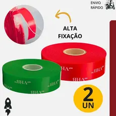 Fita Dupla Face Transparente Para Parede 4,5 Metros x 18mm 1 ou 2 Unidades Alta Fixação