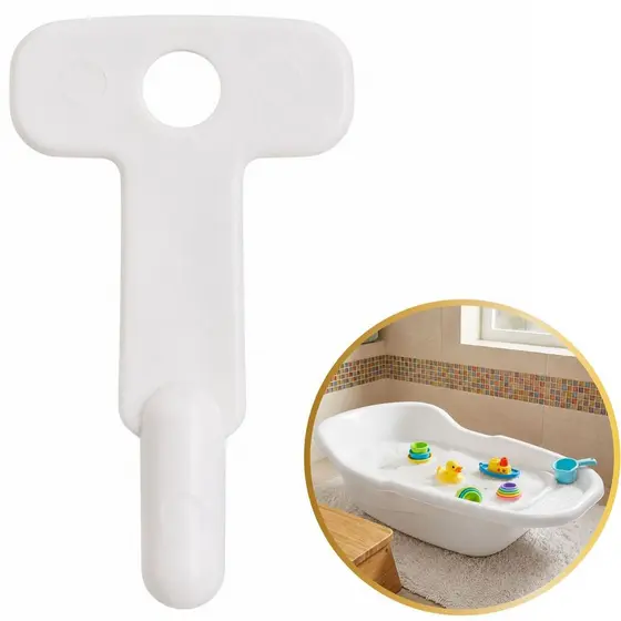 Tampão/ Tampa/ Válvula/ Plug p/ Banheiras Tutti Baby Branca