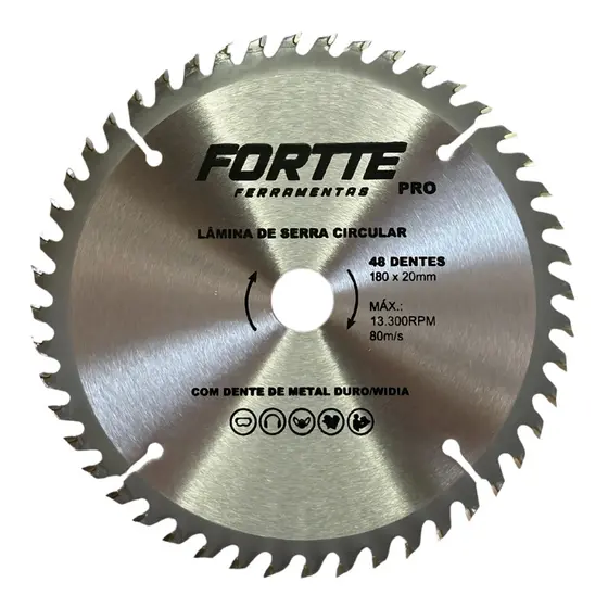 Disco Serra Circular 7 1/4 48 Dentes Para Madeira 180mm