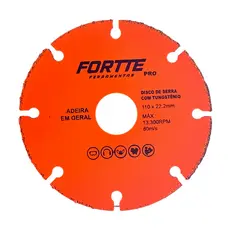 Disco Tungstênio Corte Madeira 110mm Esmerilhadeira
