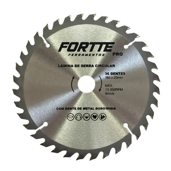 Disco Serra Circular 7 1/4 36 Dentes Para Madeira 180mm