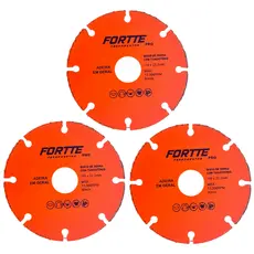 Kit 3 Discos Tungstenio Corte Madeira Para Esmerilhadeira