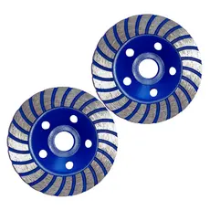KIT 2 Disco Desbaste Turbo Rebolo Fresa Concreto Granito Mármore 115mm