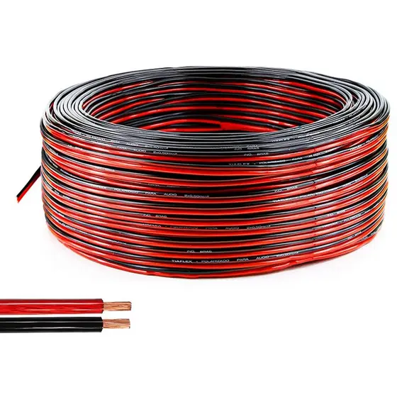 16 Metros Fio Som Automotivo Alto Falante  Bicolor 0,75mm