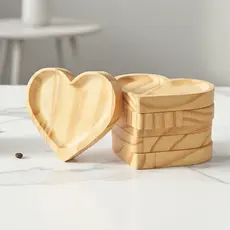 Kit 35 Pires Coração Mesa Posta Café Cozinha Madeira Pinus