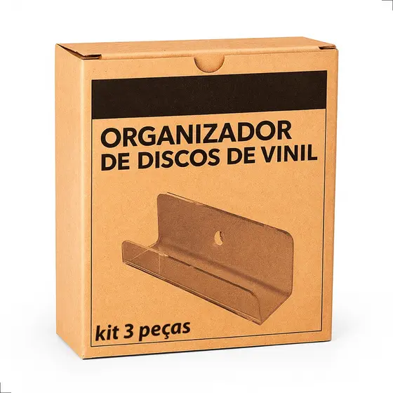 Kit 3 Suporte Parede Organizador Disco Vinil Lp
