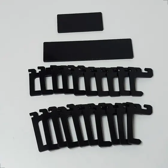 Gancho Suportes Pegboard Premium Acrílico Preto Gamer Office