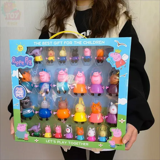 Brinquedos Infantis Peppa Brinquedos Infantis Conjunto de Brinquedos Peppa Porquinho Uma Família de Quatro Bonecas Peppa Brinquedos Domésticos Meninos Meninas Presentes de Aniversário