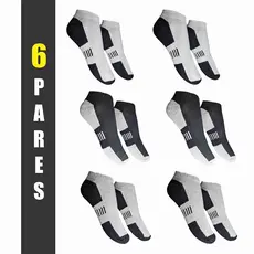 Kit 6 Pares De Meia Prime Masculina Cano Curto Invisível Algodão Atacado