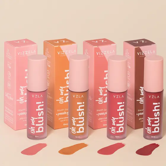 Blush Oh My Blush VIZZELA Blush Liquido Vegano Blush Líquido Blush Rosa Blush Pêssego Blush Vizzela
